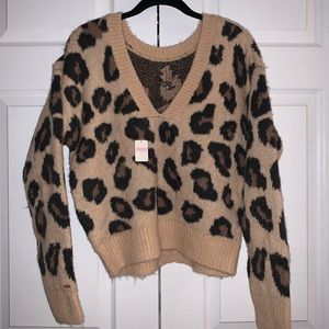 Victoria’s Secret PINK Leopard Boyfriend Sweater